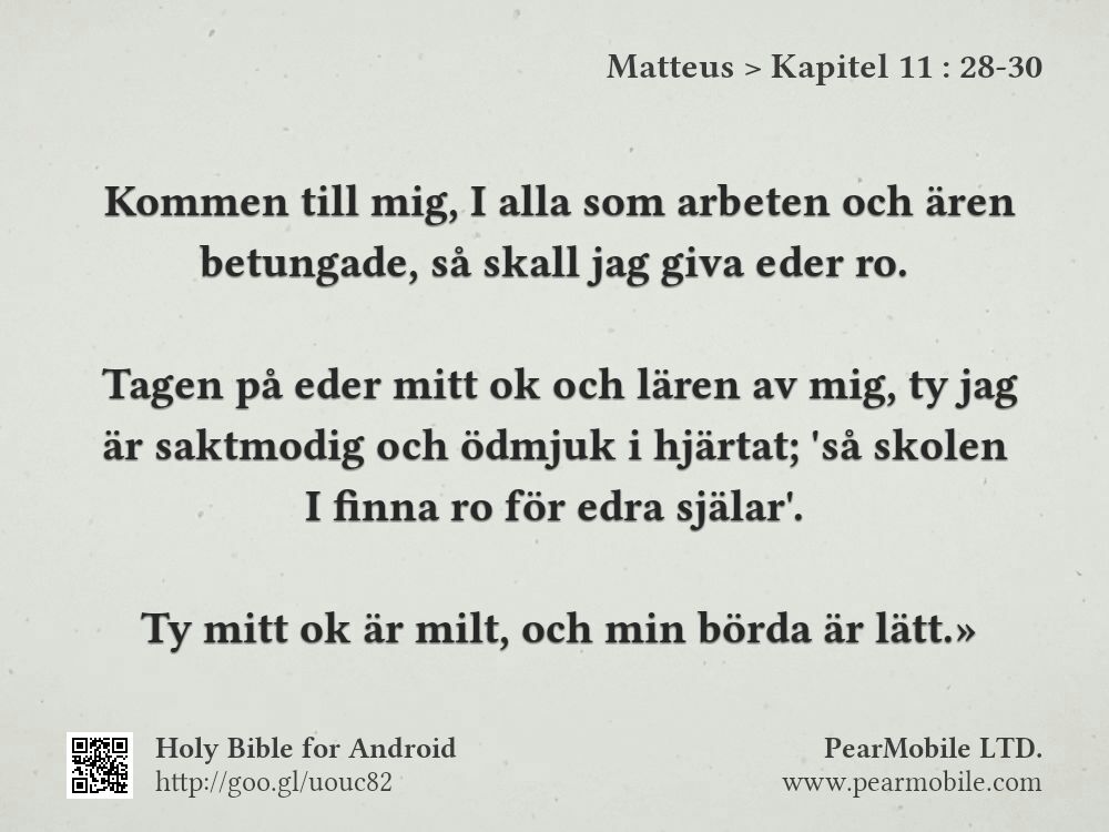 Matteus, Kapitel 11:28-30